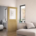 Ely 1L Half Glazed Oak Door