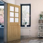 Ely 6L Glazed Oak Door